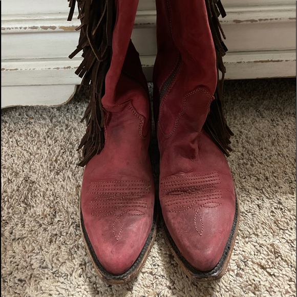 LIBERTY Black Shoes - Liberty Black fringe cowgirl boots